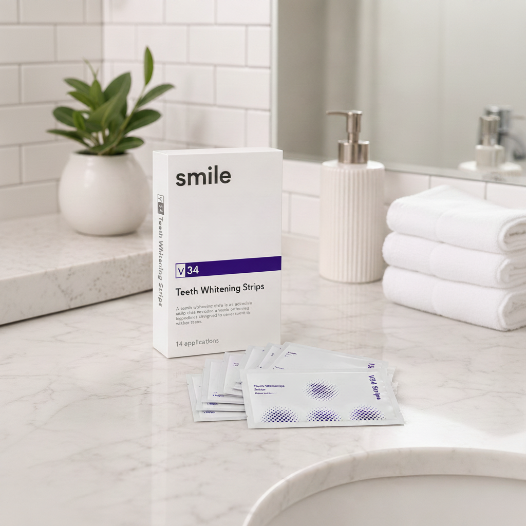 MySmilo V34 Whitening Strips – mit der Doppel-Weiß Formel